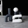 Creative Twisted Pipeline Abstract Artwork Statue Desk Decoration Ornaments Modern Crafts Ceramic Sculpture Room Aesthetic Decor