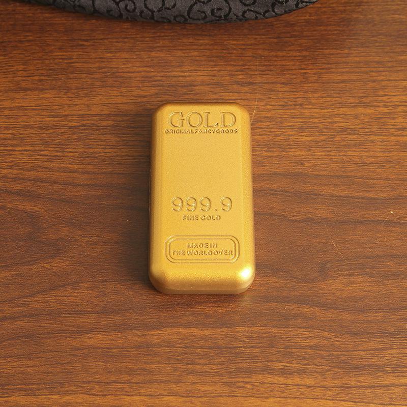 Large Simulation Gold Bar Ornament - Solid Sand Gold Brick for Bank or Shop Display