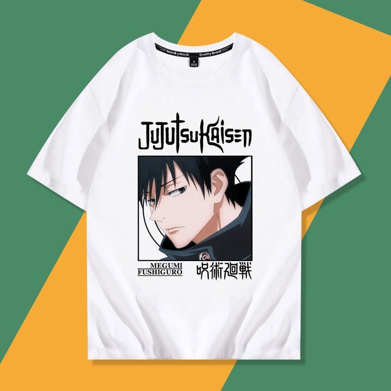 Jujutsu Battle New Style Peripheral Tiger Staff Yuren Su Nuo Wu Tiao Wu Wu Printed Unisexs and Unisexs Fashion Casual Tshirt