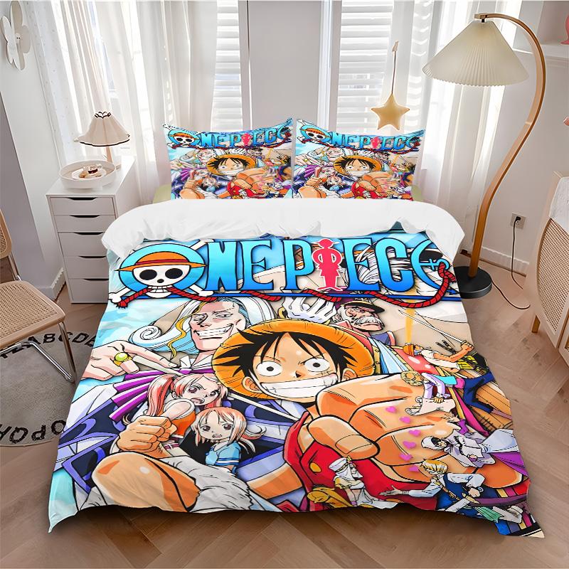 Adventure One Piece World Print 3Pcs Bedding Setduvet Cover With 2 Bedropillowcase Home Birthday Gift