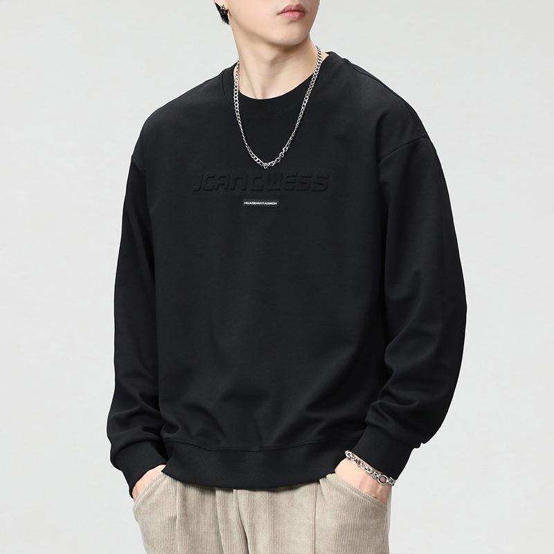 Свитер мужской осенне-зимний внутренний топ с круглым вырезом и длинными рукавами — фото 5