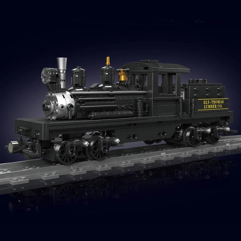 Technical RC LED Retro Train Toys The RC Steam Locomotive Building Block Locomotive Assembly Car Brick Kids Christmas Gift