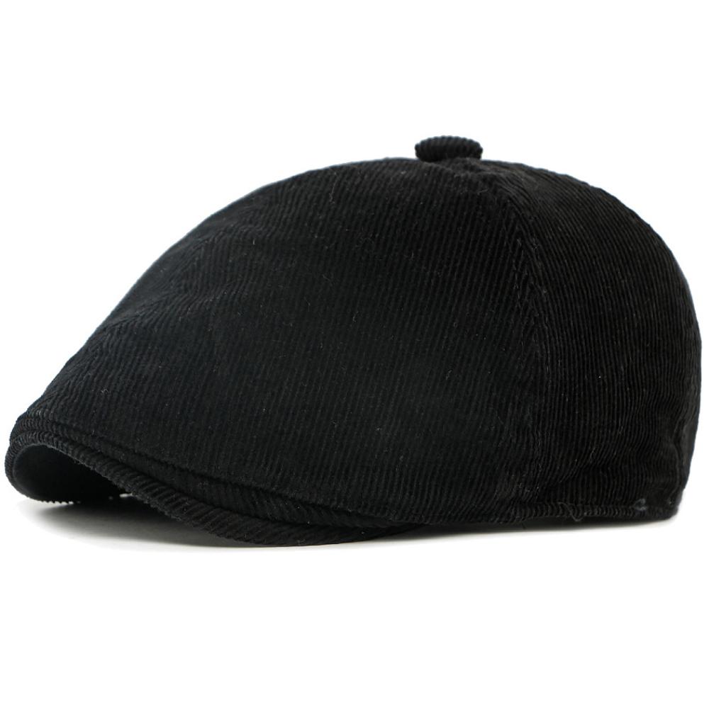 HT5051 Mens Berets Women Retro Artist Painter Beret Hat Spring Autumn Winter Flat Cap Male Female Corduroy Octagonal Beret Caps