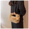 Premium Plush Messenger Bag, New Korean Version of Fashion Versatile with Tag Handbag, Popular Plush Bag In Autumn and Winter