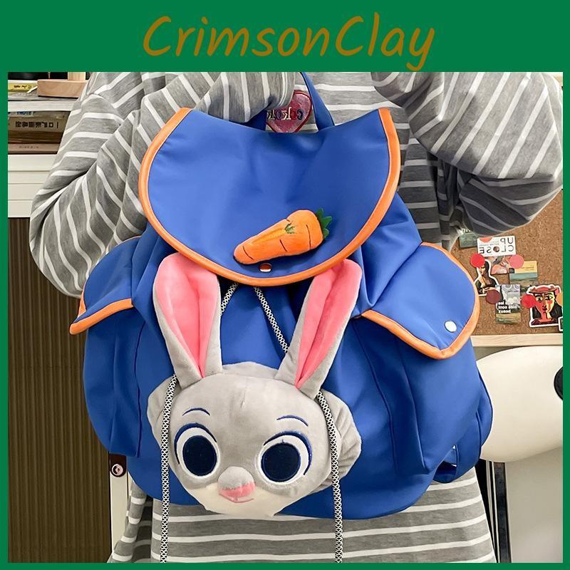Zootopia Judy Bunny Ears Big Face Package Cartoon Plush Student Backpack
