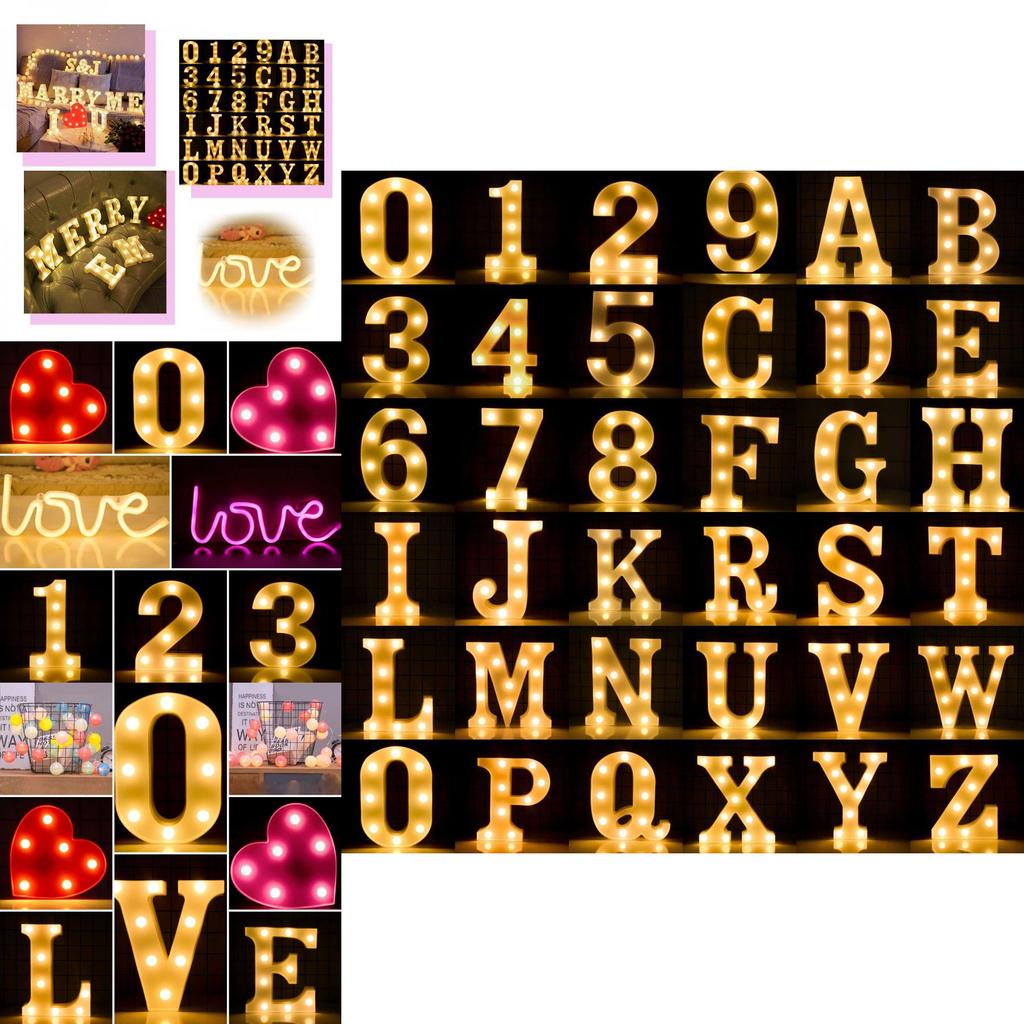 Light Birthday Happy Led Digital Color Lights Emitting Romantic Scene Decorative