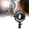MENDUNER 45-50mm Microphone Shock Mount ABS Vibration-Resistant Holder 5/8 Inch To 3/8 Inch Conversion Nut Black Professional Recording