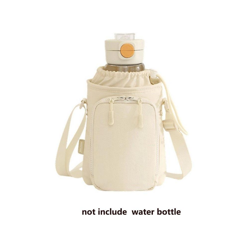 Adjustable Shoulder Strap Sports Water Bottle Bag Protective Cover Phone Pocket Bottle Storage Bag Crossbody Hands-Free
