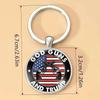 Usa Flag Key Holder Zinc Alloy Dual Wheel Design Gift For Colleagues And Kids