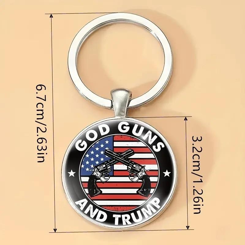 Usa Flag Key Holder Zinc Alloy Dual Wheel Design Gift For Colleagues And Kids
