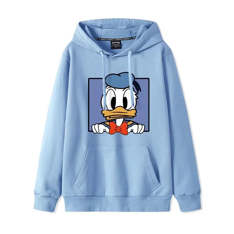 Children's Clothing MINISO Donald Duck Daisy Duck Hooded Hoodie Girl Sweater Loose Cartoon Kids Pullover Coat Anime Hoodie