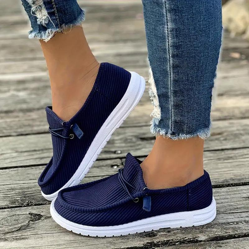 Zapatos casuales grandes para mujer, de suela plana y caña baja, para primavera y otoño.