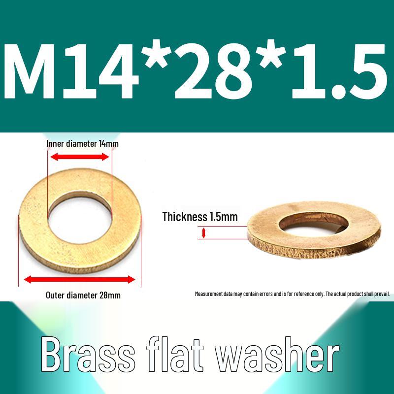 Brass and Copper Shim Washers: Sizes M2-M20