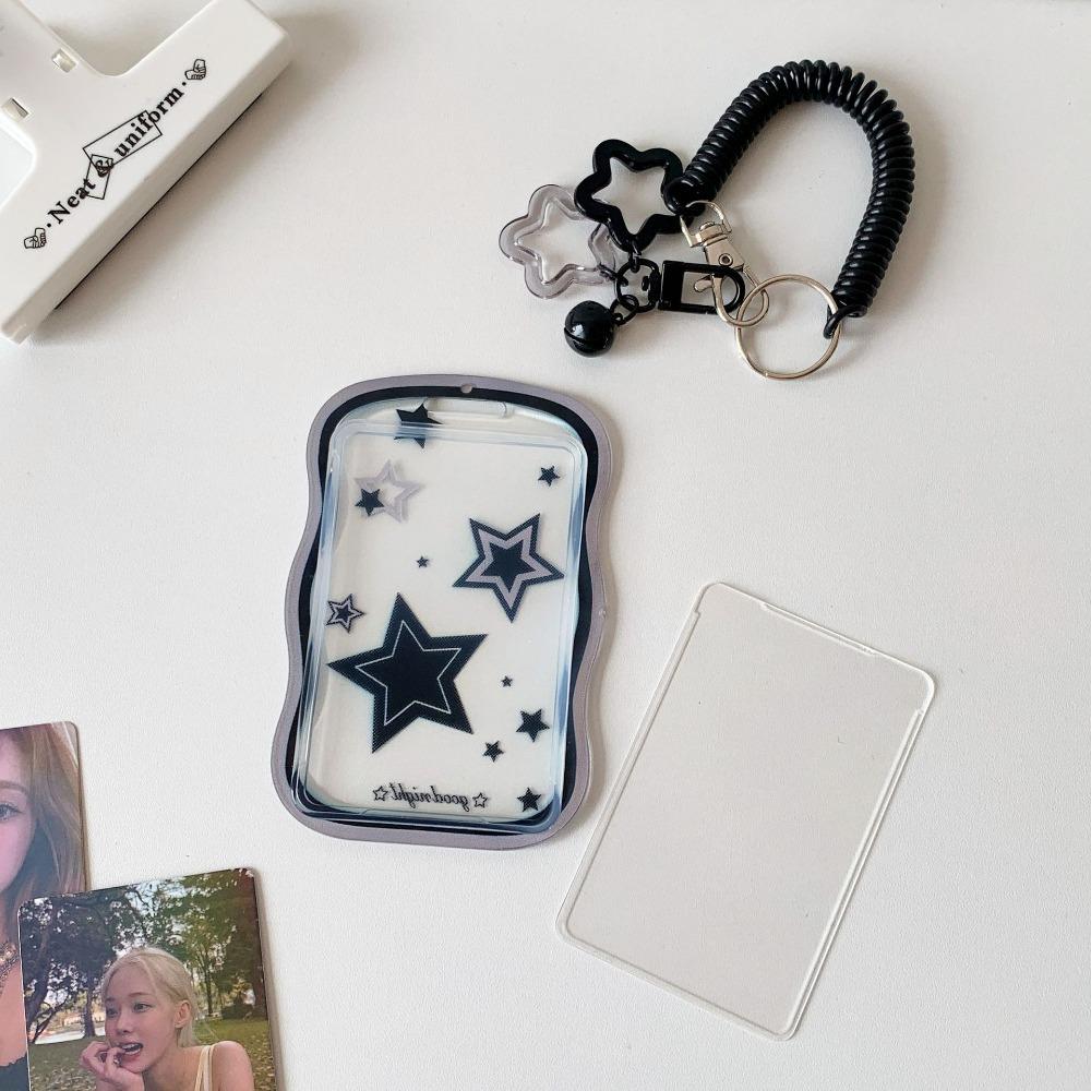Durable with Card Holder Gradient Color Stars Idol Photo Card Storage Case Bag Pendant
