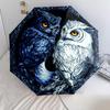 Two Owls  pattern, automatic folding umbrella, portable and foldable design, 8 ribs, a Christmas or birthday gift.