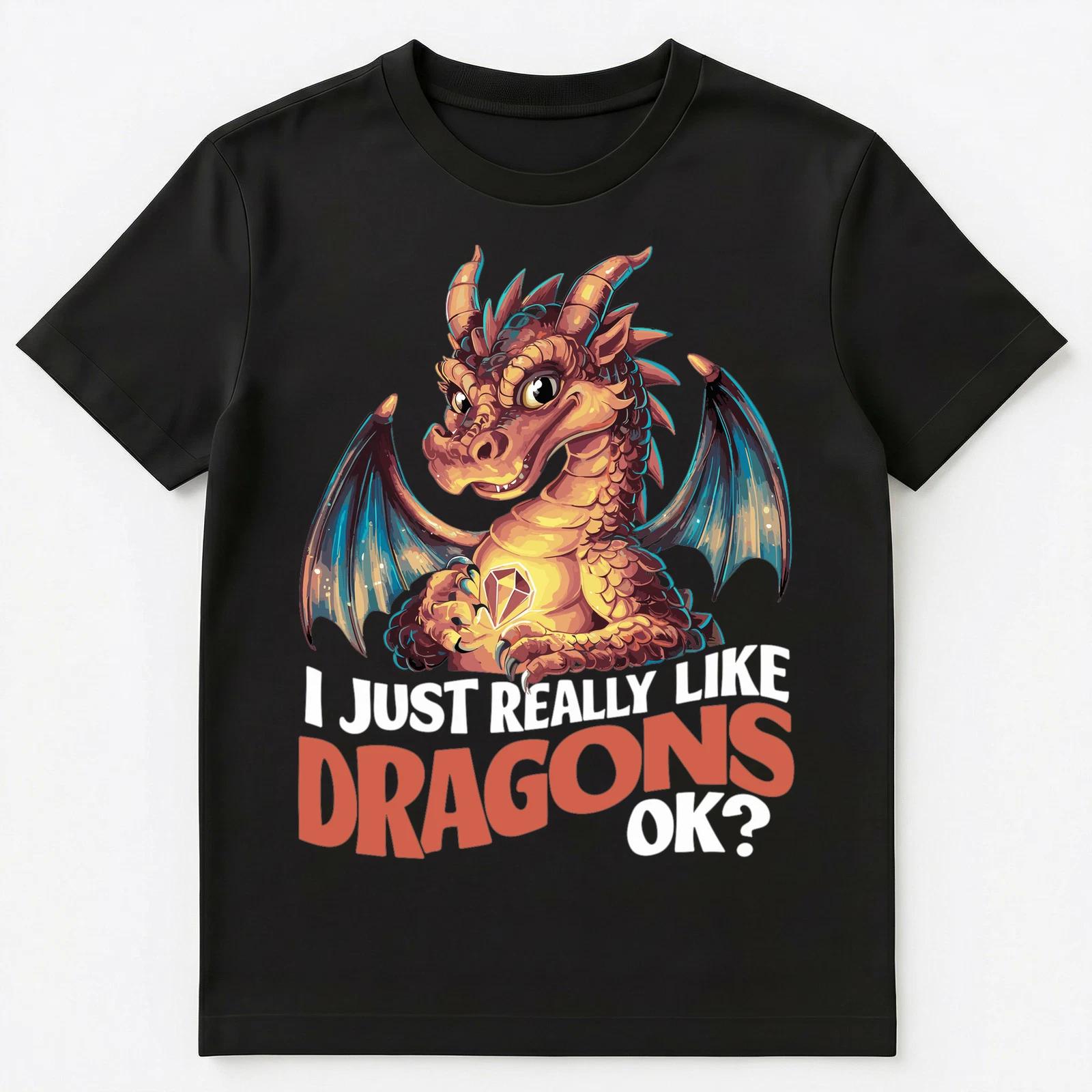 I Just Really Like Dragons Ok Unisex T-Shirt S