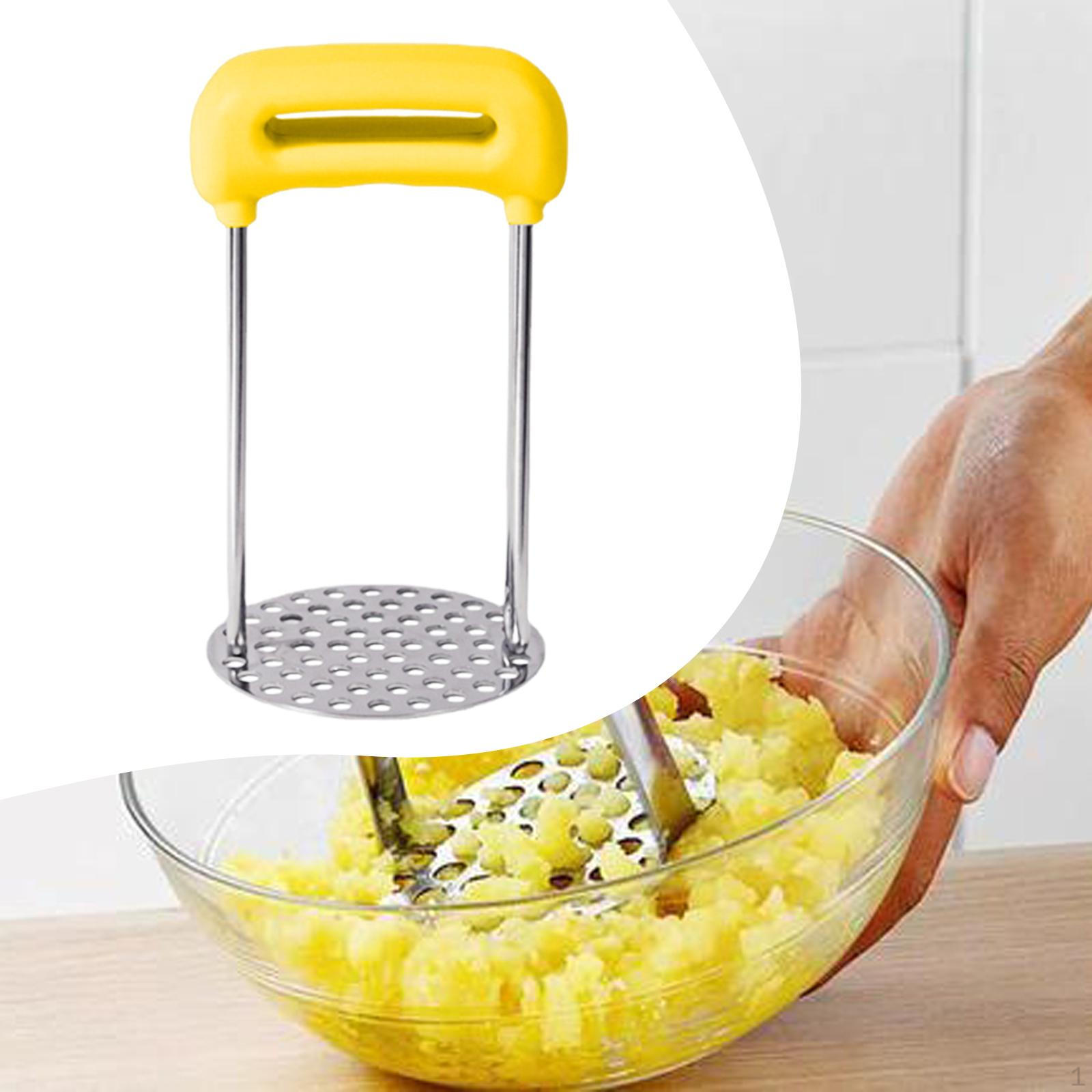 

Manual Mashed Potato Ricer, Food Masher, Kitchen Gadget for Vegetables, Fruits, Potatoes, Peas жёлтый