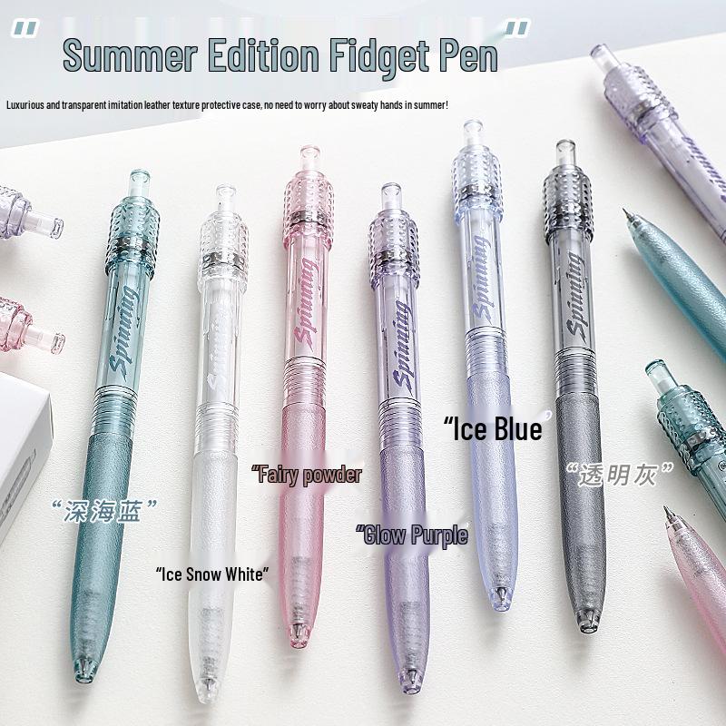 Spin-Spin Decompression Pen 2nd Gen: Creative Quick-Drying Fingertip Spinner Ballpoint for Study