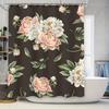 Peony Shower Curtain Soft Fabric Decorative Bath Shower Liner Waterproof Room Decoration for Home Bathroom Decorations In Flower