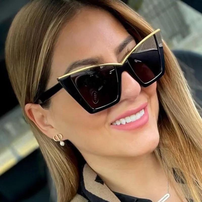 Vintage Cat Eye Sunglasses ForWomen Square Small Frame Sun Glasses Female Designer Retro Shades Fashionable Oculos De Sol