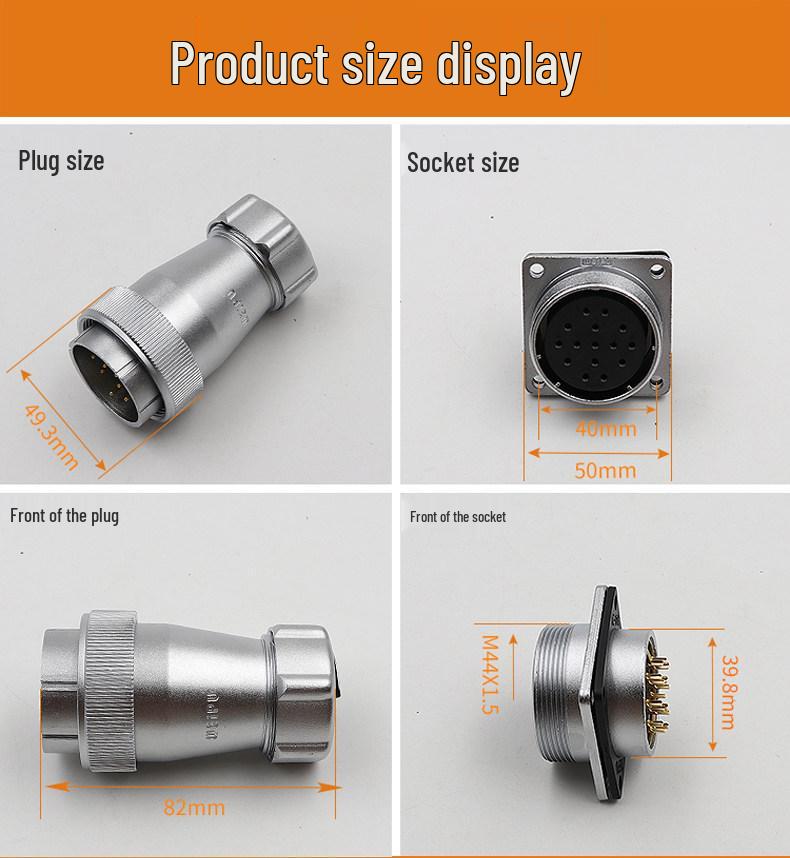 Weipu Aviation Plug Socket WS40, 5-pin, 16-core Metal Hose Plug TPZ