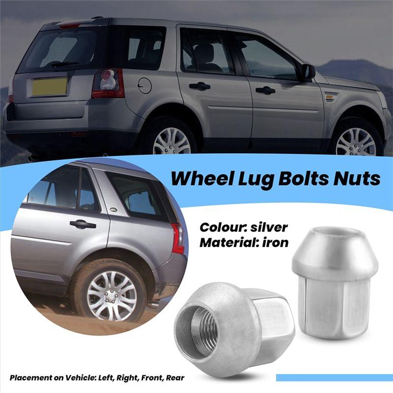 20Pcs For Cadillac Buick New Lacrosse Land Rover Freelander 2 Evoque Wheel Lug Bolt Stud Nut Fit LR001381 Silver
