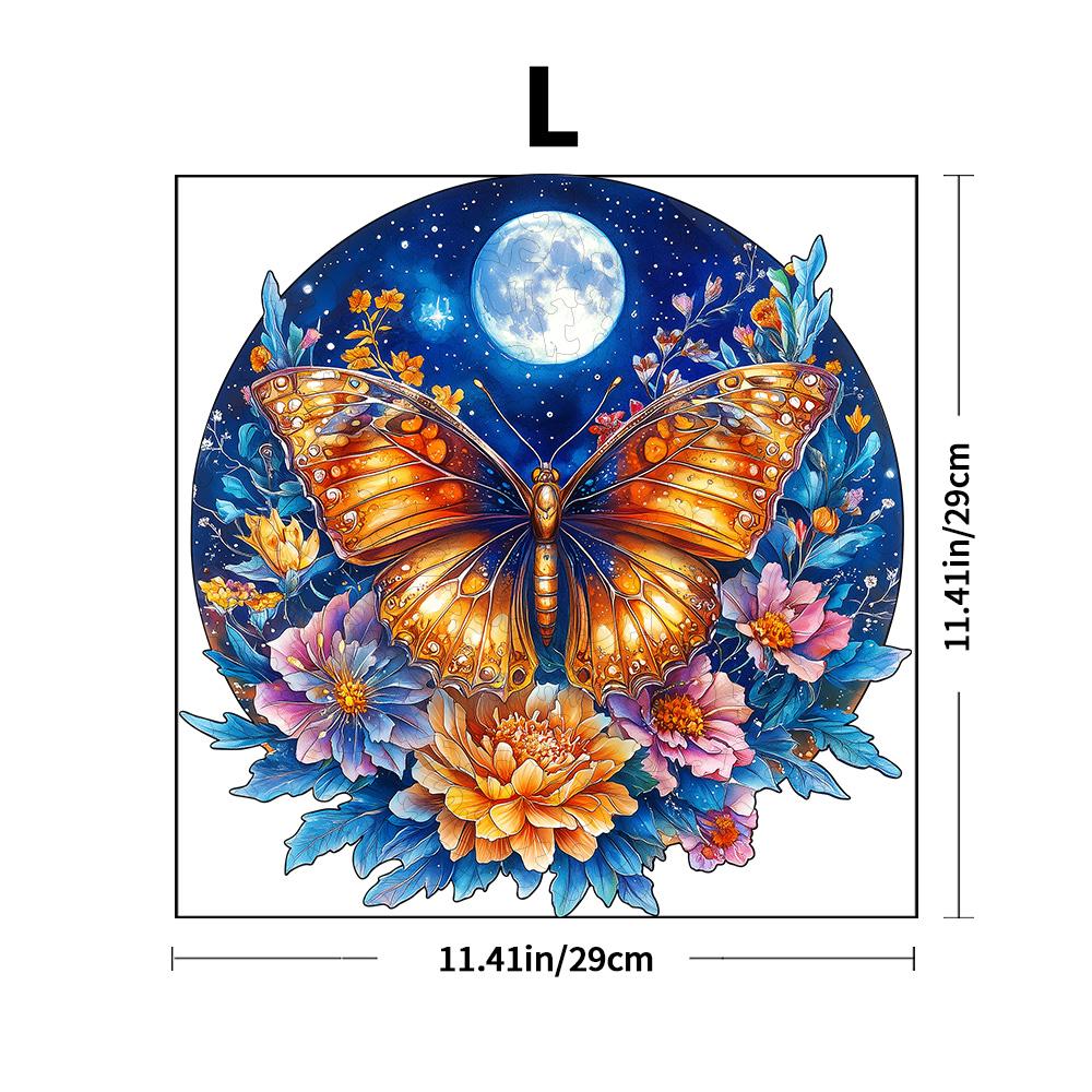 Wooden Puzzles for Adults Colorful Butterfly Jigsaw Puzzles  Unique Shapes Pieces Insects Puzzles Fabulous Gift for Kids and Adu