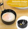 2Pcs Non-stick Anti-scalding Boiler Egg Mold Collapsible Hanging Ear Type Egg Boiler Egg Rings for Perfect Poached Eggs Tool