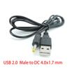 1 szt. 5 szt. 1M USB 2.0 A męski na DC 4,0 x 1,7 mm 5 V 2A 24AWG DC 4,0 MMX1,7 MM Gniazdo wtykowe Ładowarka Kabel zasilający Konwerter