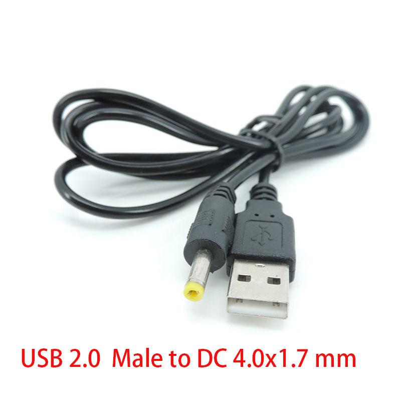 1 szt. 5 szt. 1M USB 2.0 A męski na DC 4,0 x 1,7 mm 5 V 2A 24AWG DC 4,0 MMX1,7 MM Gniazdo wtykowe Ładowarka Kabel zasilający Konwerter