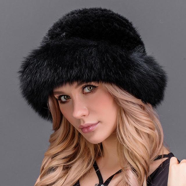 Quality Primacy Hat Real Fur Hats Winter Warm Fur Hat Fox Mink