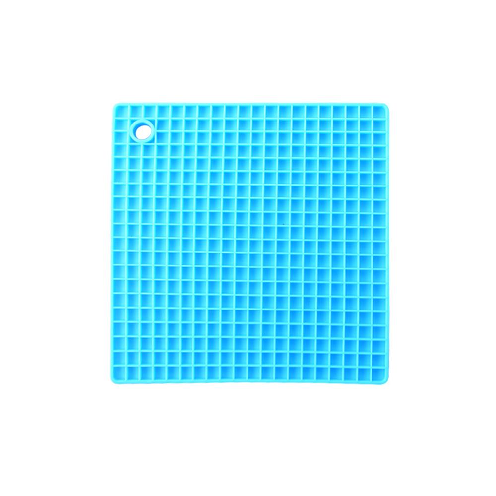 7Colors Square Heat Resistant Silicone Pad Drink Cup Coasters Non-slip Pot Holder Table Placemat Kitchen Accessories Tools