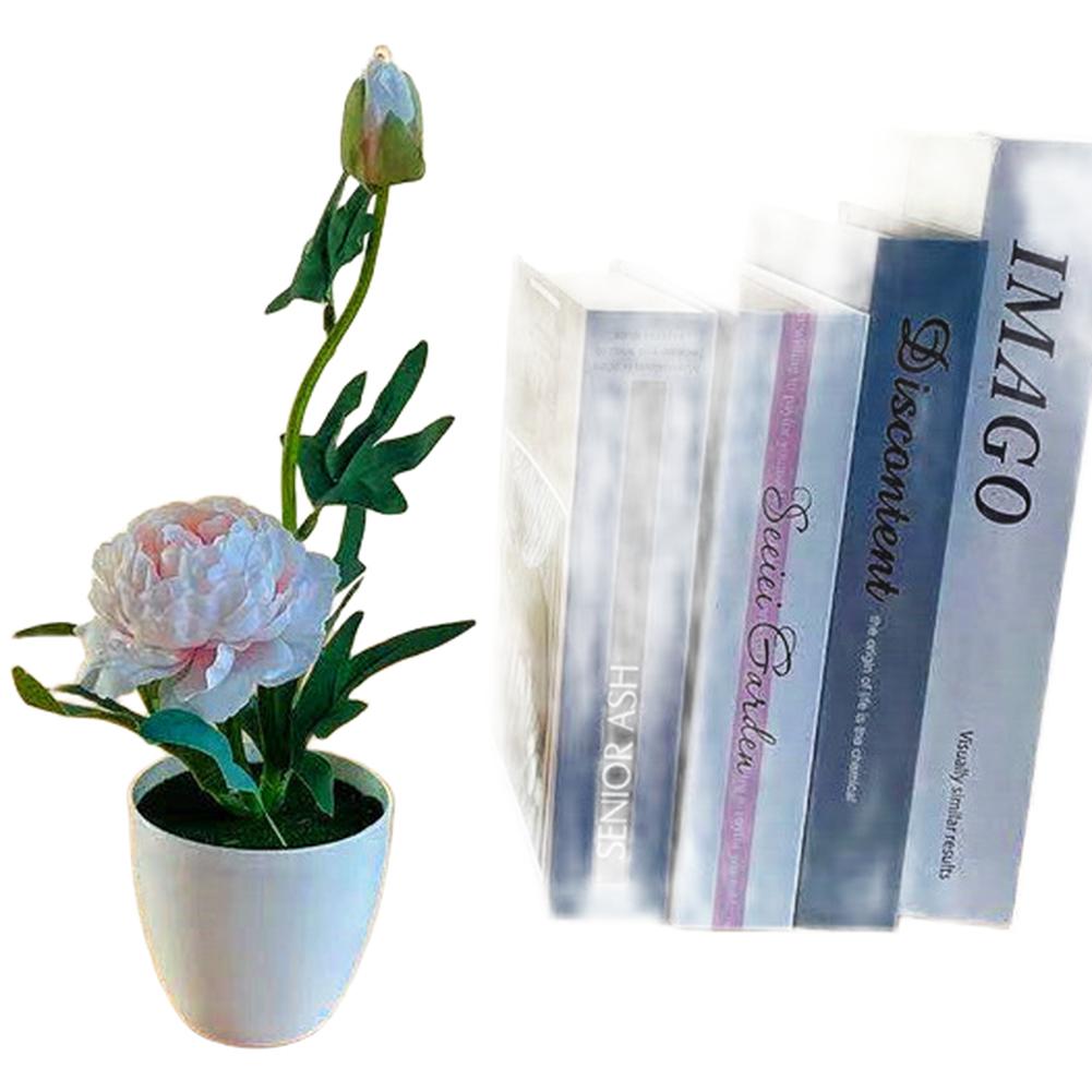 

Peony Silk Flower Potted Plant Artificial Hydrangea Rose for Indoor Decor 31cm x 17cm x 17cm Light Pink Cream Orange Yellow Blue бледно-розовый