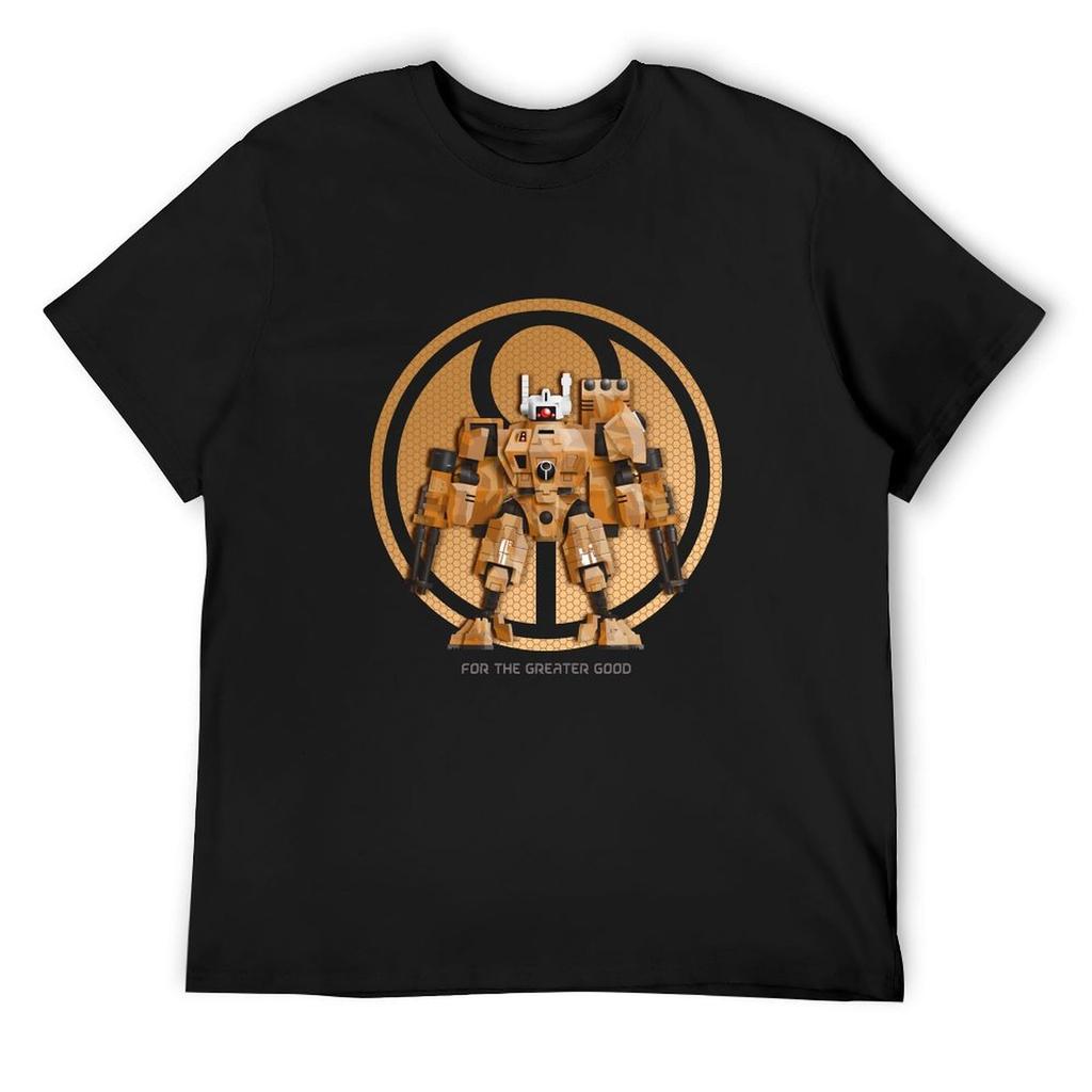 T'au Empire Crisis Battlesuit T-Shirt Anime T-shirt Funny T-shirts Blouse T-shirts for Men Cotton