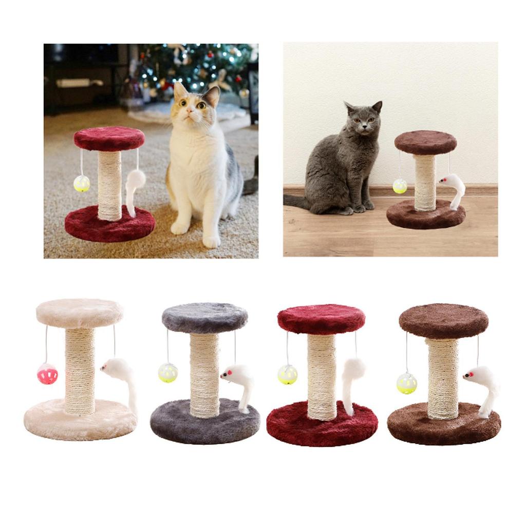 Cat Scratch Post Sisal Cat Climbing Frame for Indoor Cats Cat Post with Ball Toy