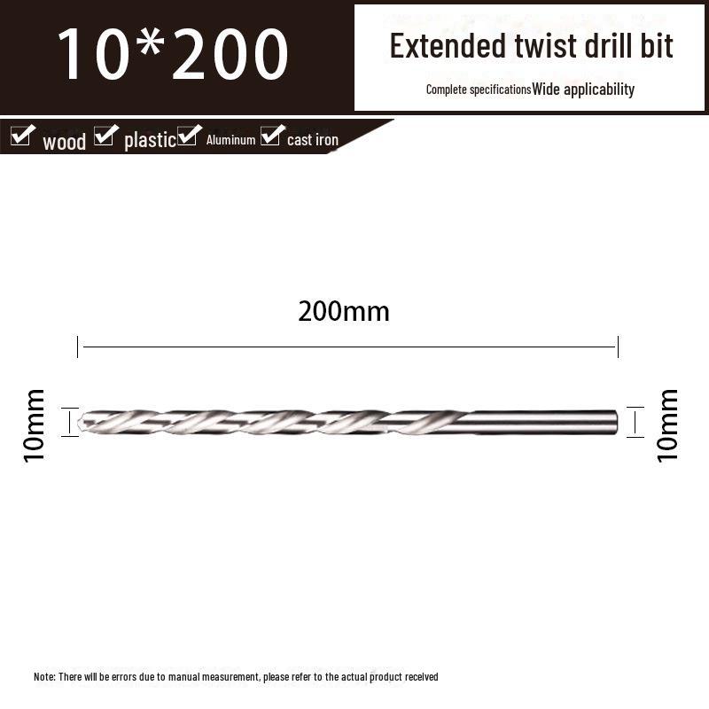 Hongding Extra Long HSS Twist Drill Bit - 4mm X 160/200/300mm