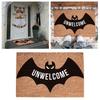 Halloween Welcome Door Mat Bat Pattern Non-Slip Doormat Living Room Hallway Entrance Floor Mats Kitchen Bathroom Rugs Home Decor