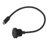 Panel Mount Extension Adapter Cable 5Gbps Type C 3.0 Male To Female Flush Mount Adapter 20V 3A