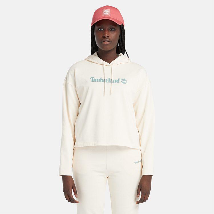 Timberland Sweatshirts Women's Smoke White Hooded Moderate Other A6AZ2-V04
