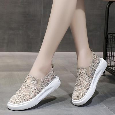 Fisherman Shoes Women's Spring Fashion Flat-bottomed Casual Lazy One-step Sponge Cake Shoes