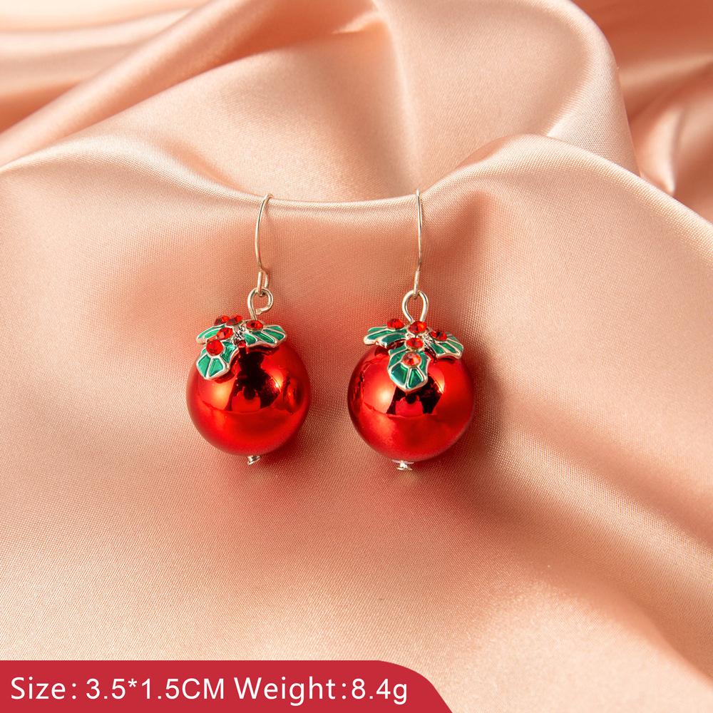 Reindeer Bell Christmas Earrings with Snowflake Tassels