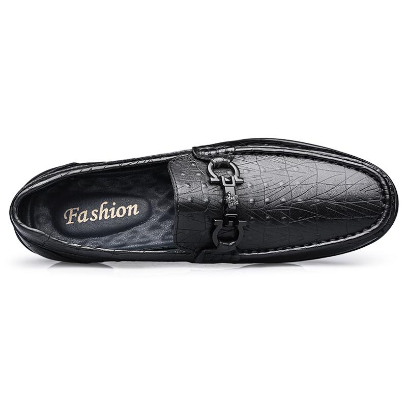 Pánské kožené boty Four Seasons Retro v anglickém stylu s krokodýlím vzorem, módní boty pro řidiče, pánské ležérní mokasíny