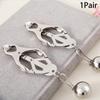 2Pcs Hanging Weight Heavy Nipple Clamps Grips Weighted Nipple Clip Silicone Tips,Sex Toys Games For Couples