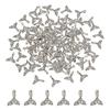100Pcs Tibetan Style Alloy Pendants Fishtail Antique Silver 15x13x2mm Hole: 2.2mm