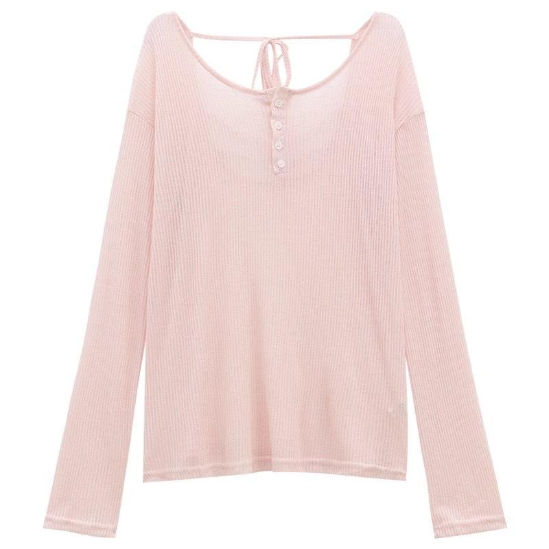 

Блузка с солнцезащитой Женская блузка на шнуровке Свободный и тонкий верхний слой XL розовый