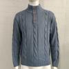 2025 Autumn/Winter New Arrival Men's Solid Color High Neck Long Sleeve Knitted Sweater