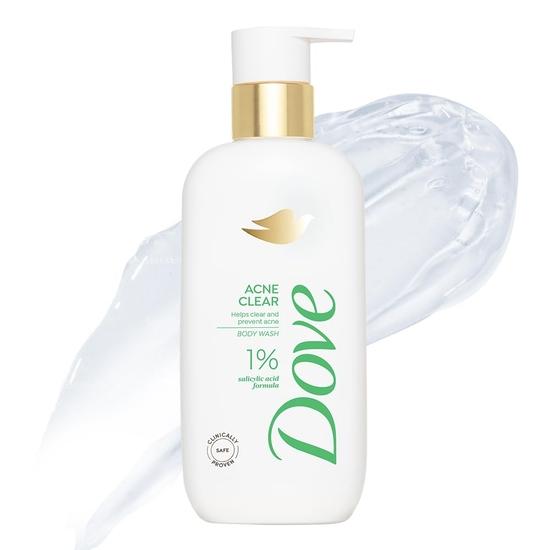 DOVE Acne Clear Serum Body Wash|1% Salicylic Acid Formula| Clears and Helps Prevent Acne | Paraben & SLS Free | 300 Ml