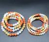 Natural Xinjiang Gobi Tricolor Jade Hand-Strung Bracelet/108-Bead Necklace