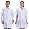 Damen Herren Langarm Knöpfe Mehrere Taschen Laboruniform Mantel Arbeitskleidung