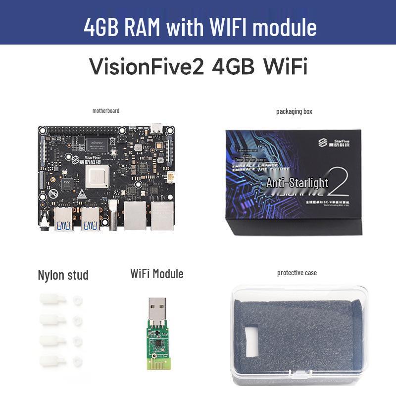 SaiFang VisionFive2 RISC-V con GPU 3D Integrata che Esegue Linux - Disponibili Kit Multipli